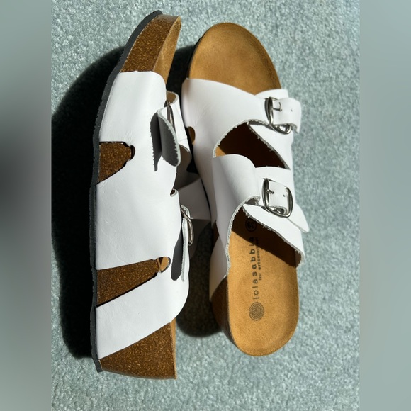 Lola Sabbia Blake Leather Cork Slide Sandals - Picture 4 of 7